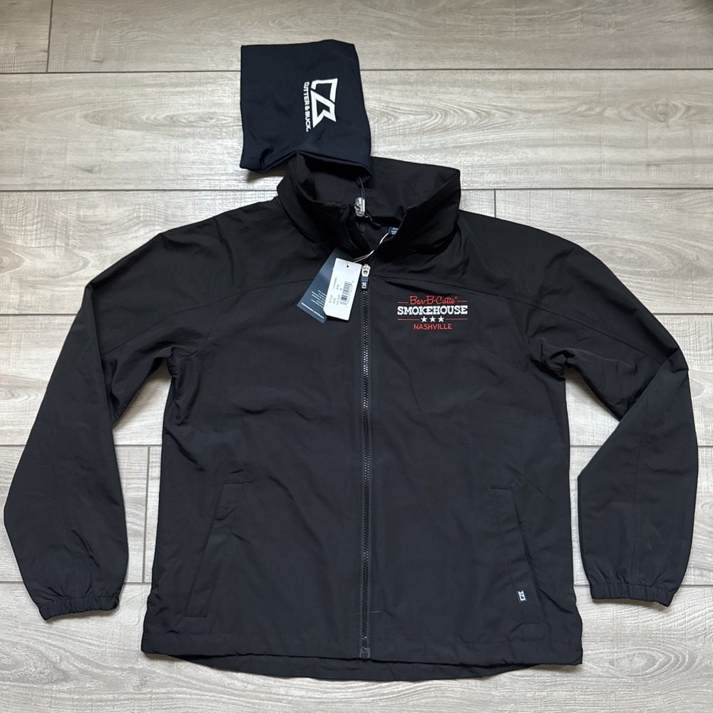 Cutter & Buck Charter Eco Full Zip Jacket Black NWT bar-b-cutie Nashville logo